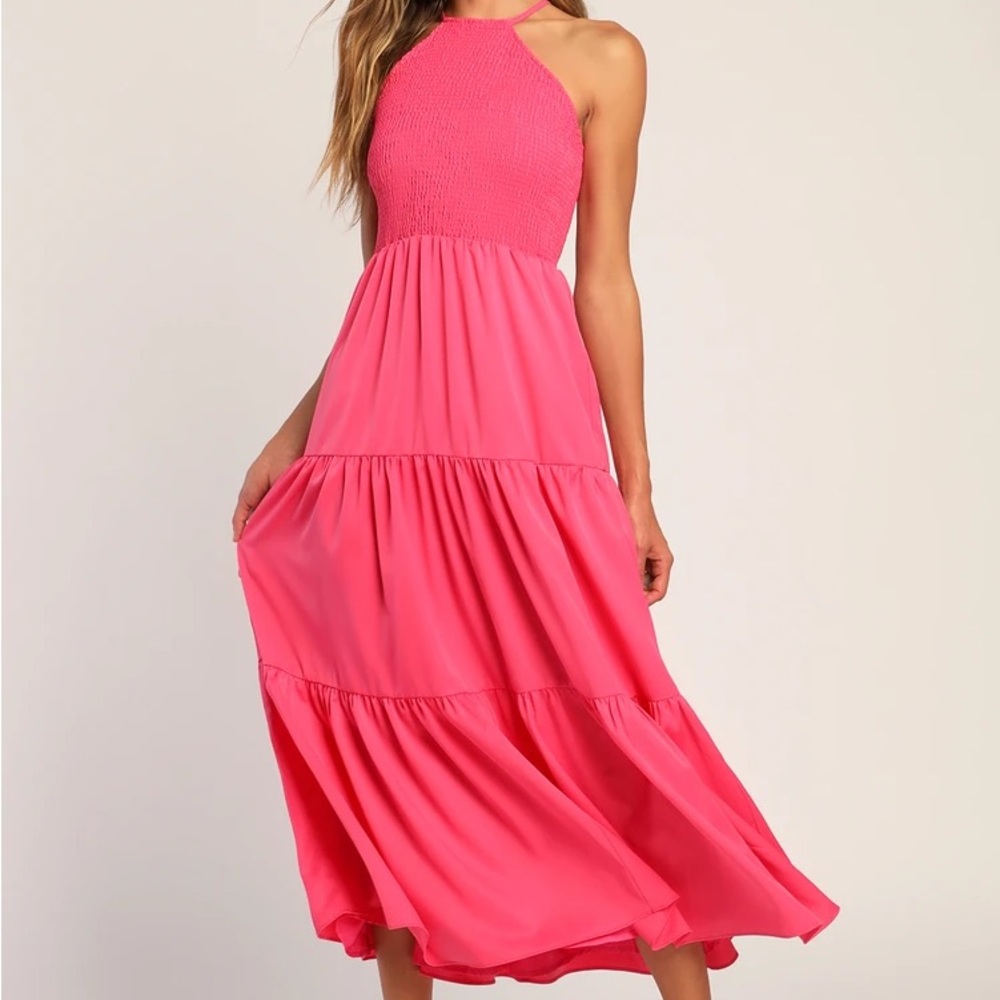 Elegant Pink Maxi Dress